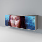 CONSTRUCTIVE ART Sideboard mit 3 Türen in Grau