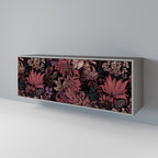 FLORAL WHISPER Sideboard mit 3 Türen in Grau