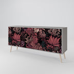 FLORAL WHISPER Sideboard mit 3 Türen in Grau