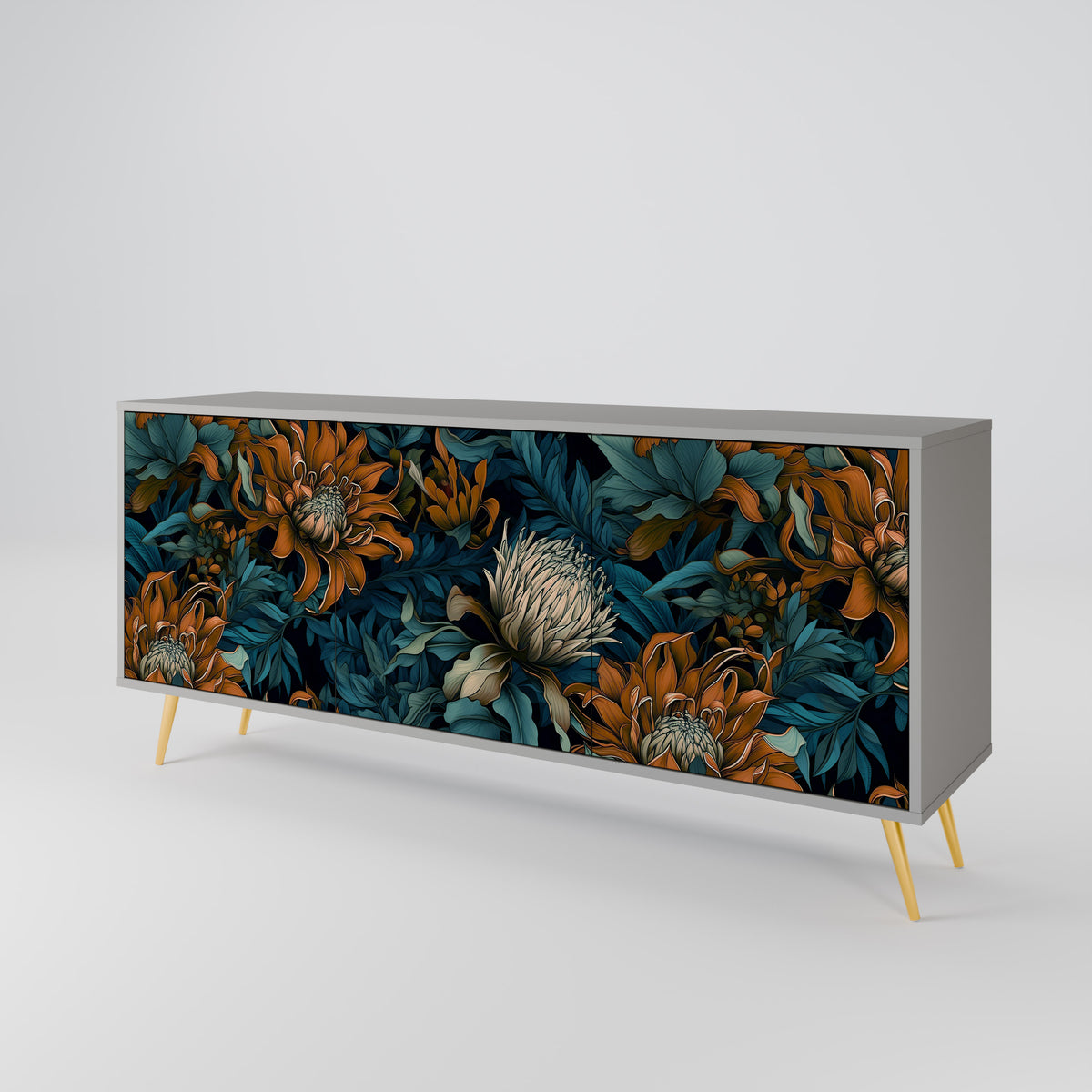 MORNING BLOOM 3-türiges Sideboard