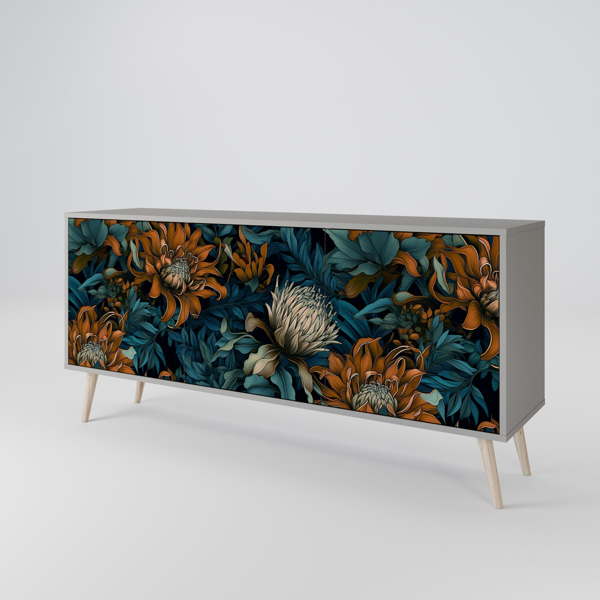 MORNING BLOOM 3-türiges Sideboard
