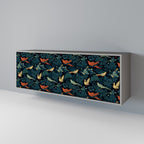 FOWL ORNAMENT Sideboard mit 3 Türen in Grau