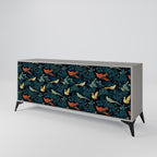 FOWL ORNAMENT Sideboard mit 3 Türen in Grau