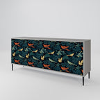 FOWL ORNAMENT Sideboard mit 3 Türen in Grau