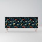 FOWL ORNAMENT Sideboard mit 3 Türen in Grau