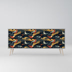 FOWLY DAZE Sideboard mit 3 Türen in Grau