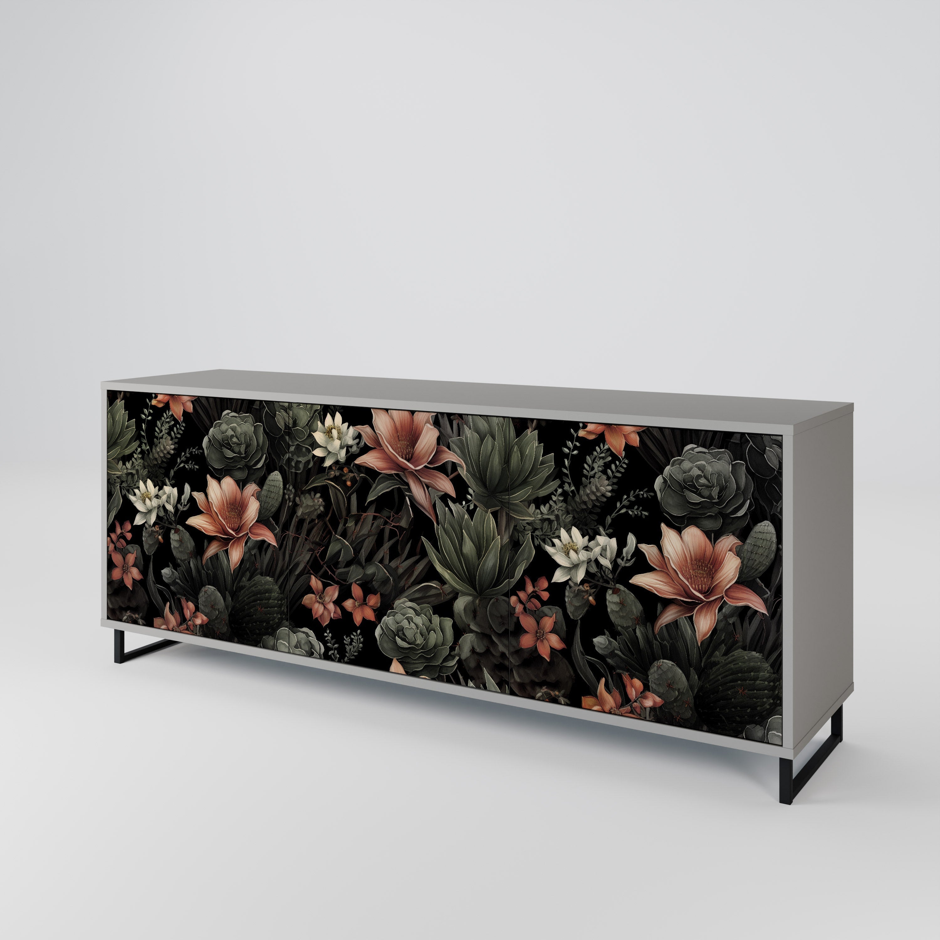 SECRET VERDURE 3-türiges Sideboard in grauer Ausführung