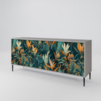 FLORAL SERENITY Sideboard mit 3 Türen in Grau