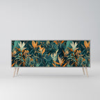FLORAL SERENITY Sideboard mit 3 Türen in Grau