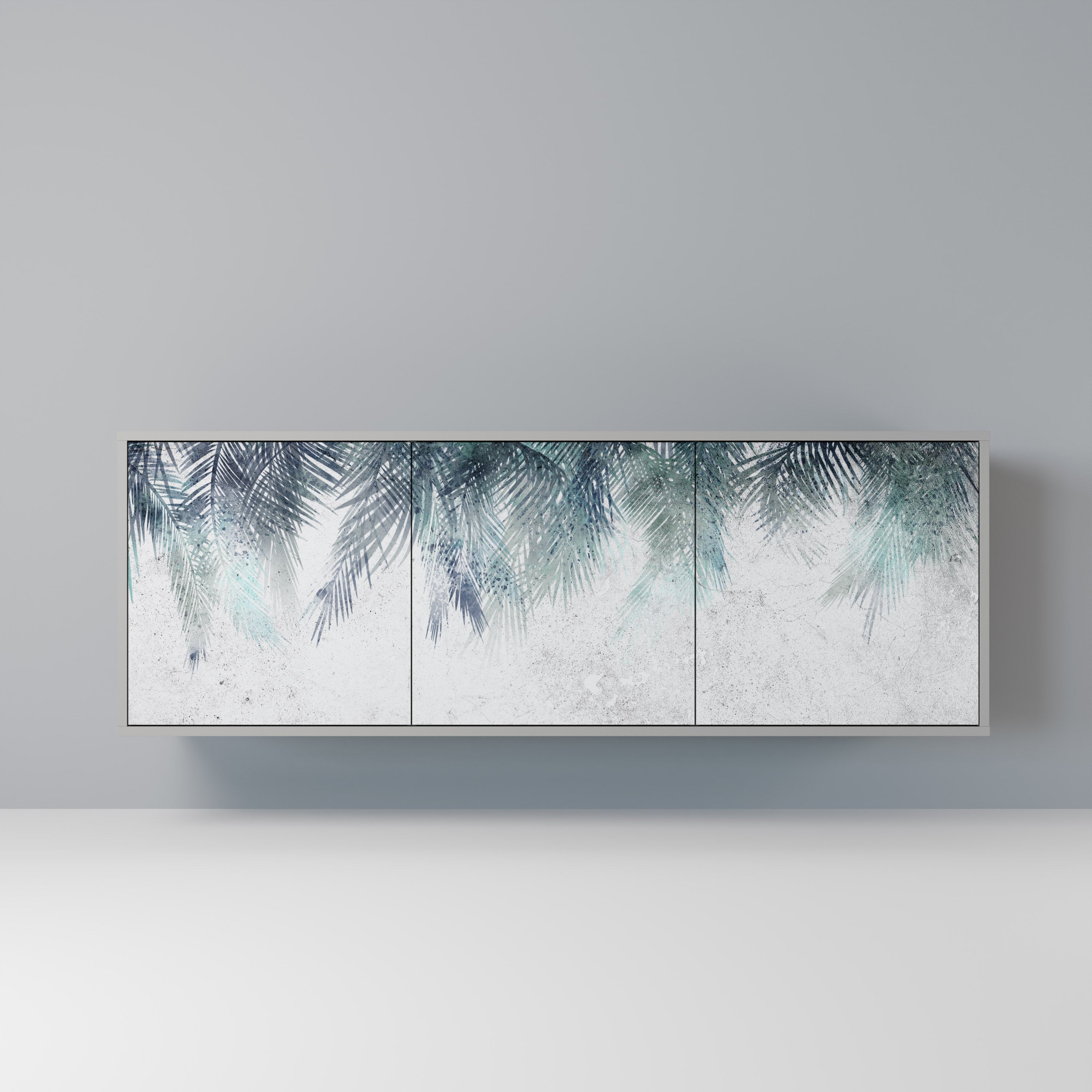 PALM VEIL 3-türiges Sideboard in grauer Ausführung