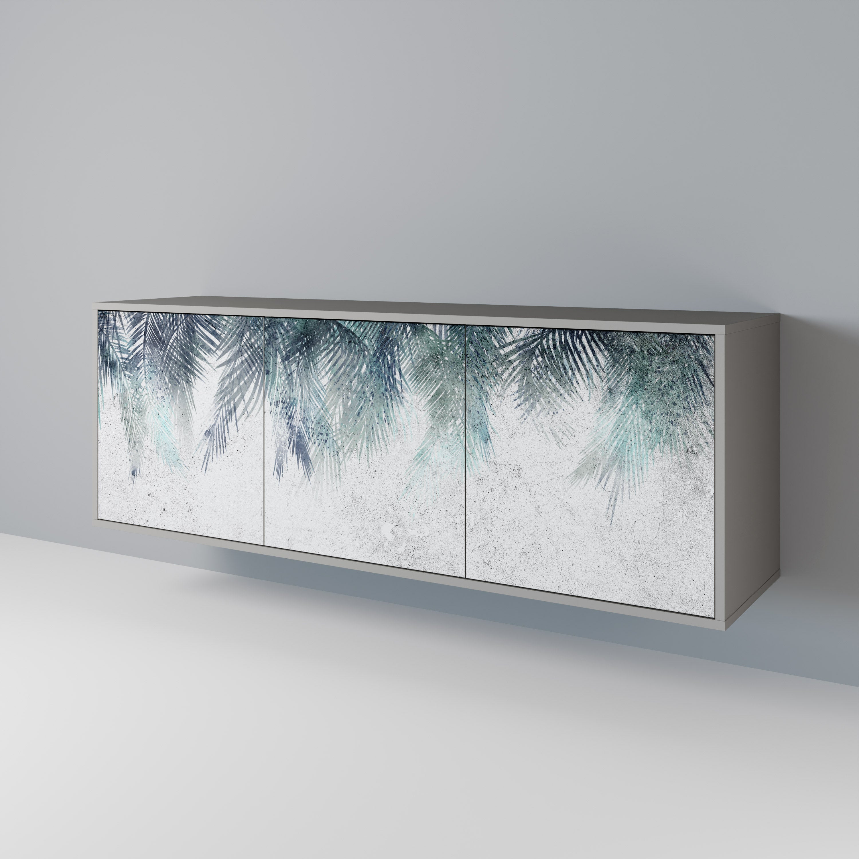 PALM VEIL 3-türiges Sideboard in grauer Ausführung