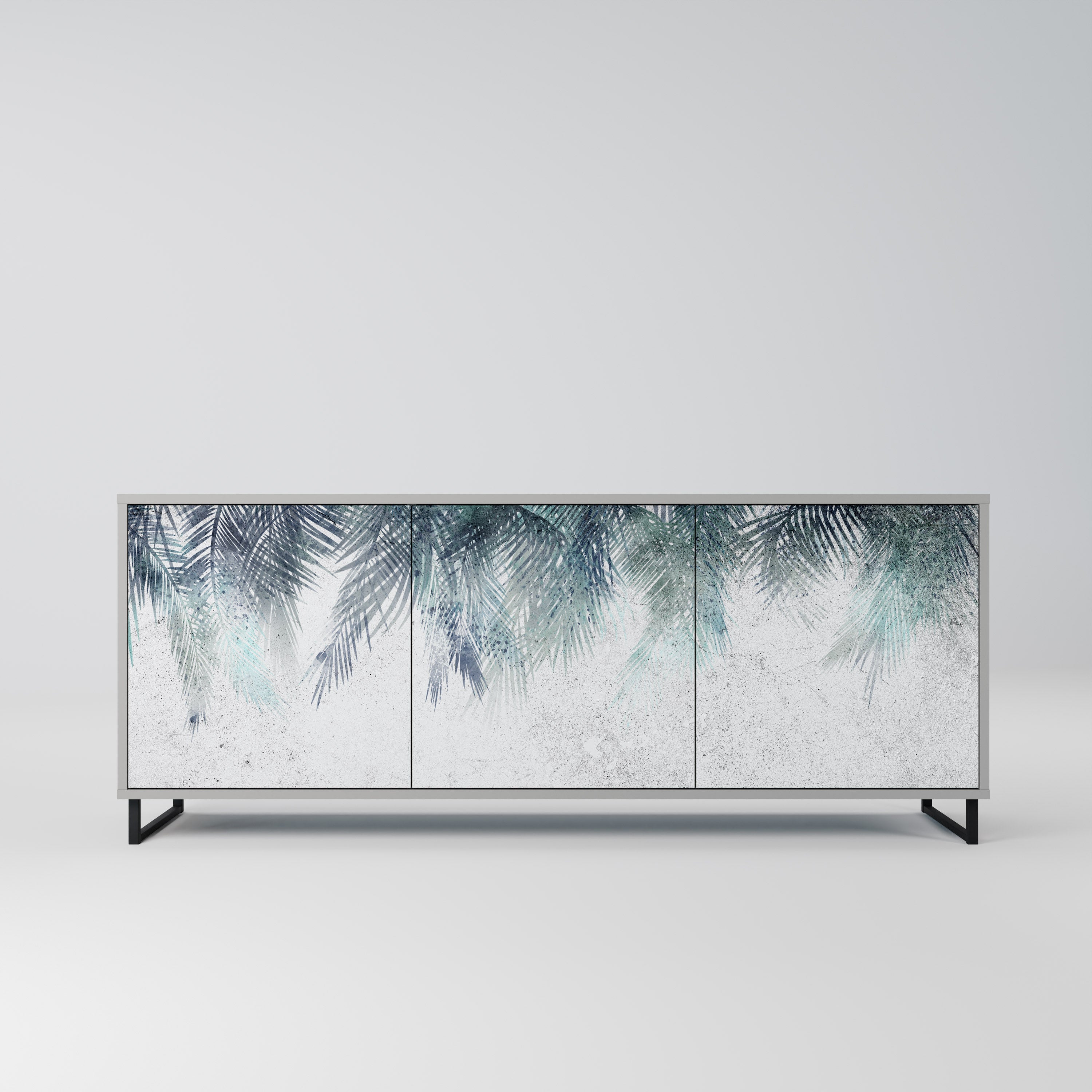 PALM VEIL 3-türiges Sideboard in grauer Ausführung