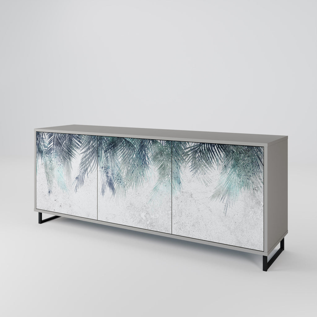 PALM VEIL 3-türiges Sideboard in grauer Ausführung
