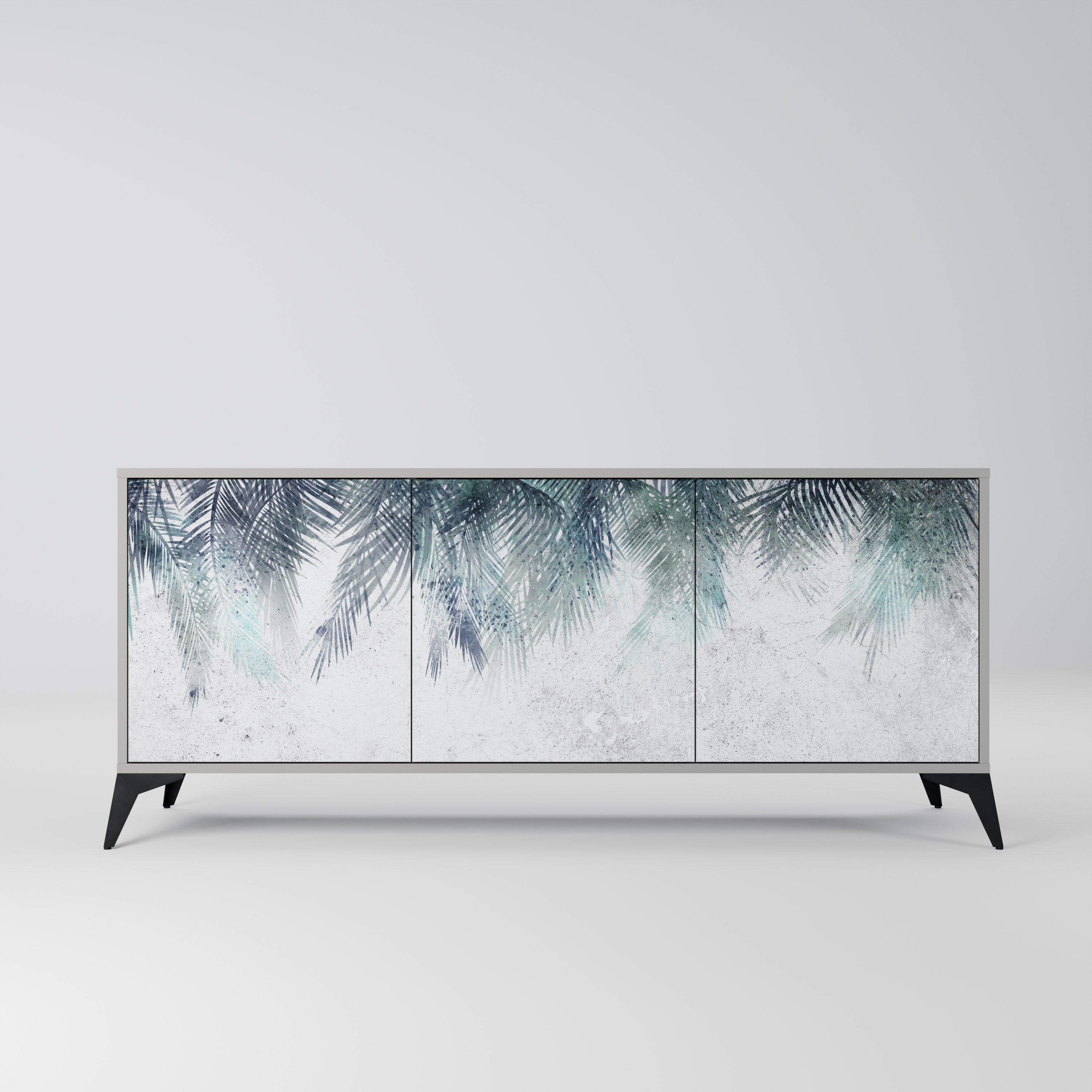 PALM VEIL 3-türiges Sideboard in grauer Ausführung