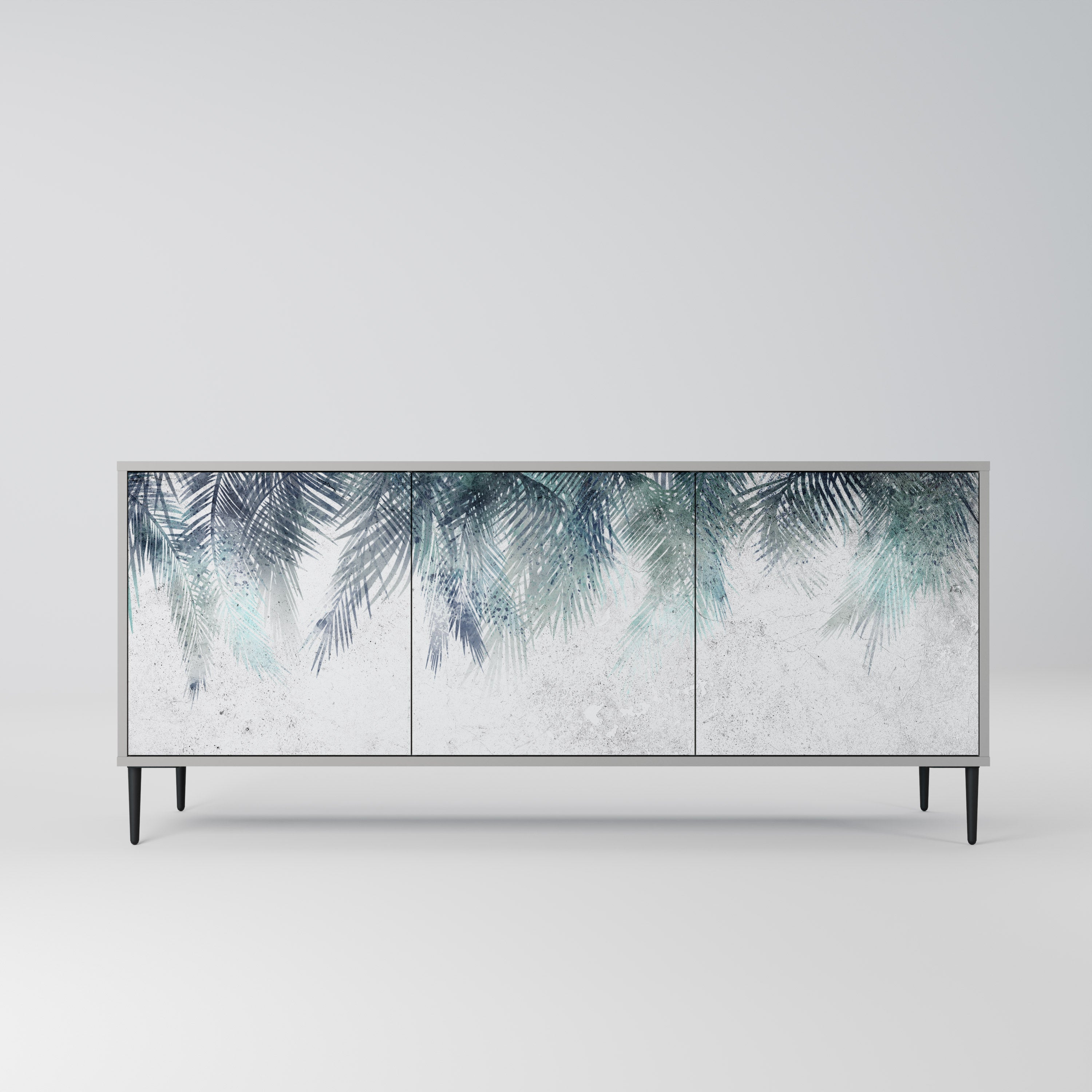 PALM VEIL 3-türiges Sideboard in grauer Ausführung