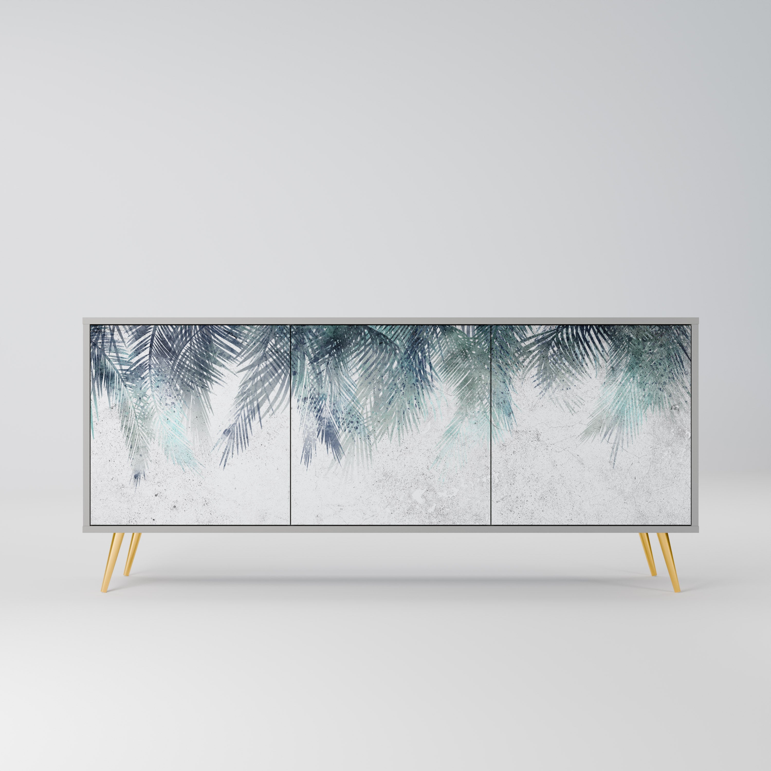 PALM VEIL 3-türiges Sideboard in grauer Ausführung