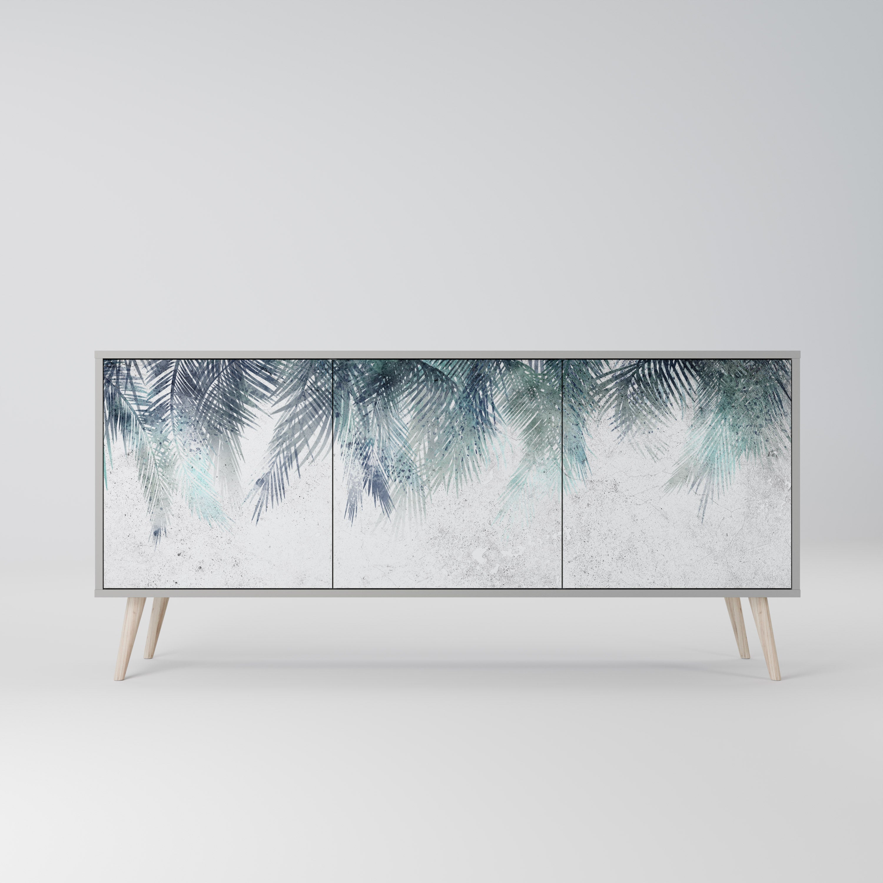 PALM VEIL 3-türiges Sideboard in grauer Ausführung