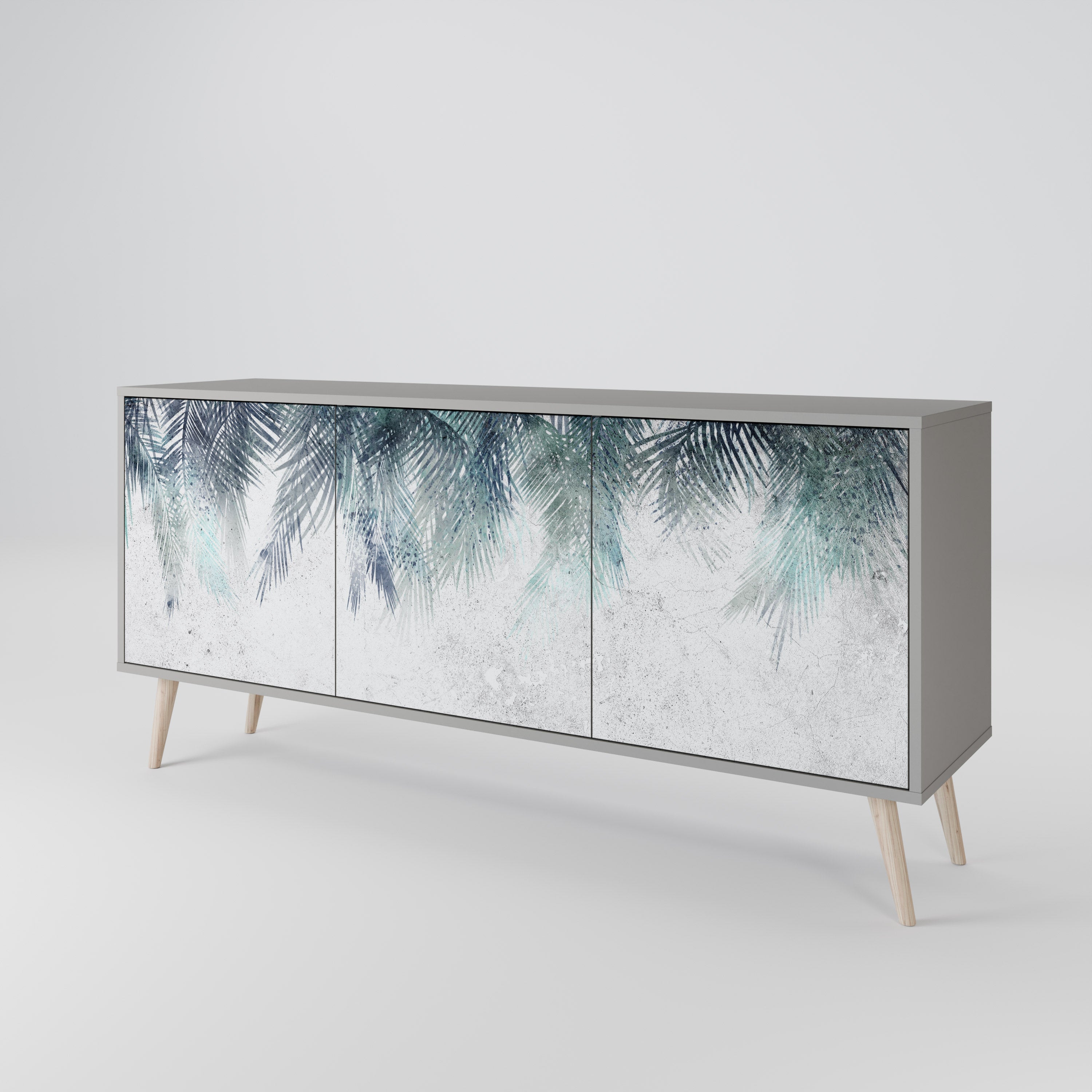 PALM VEIL 3-türiges Sideboard in grauer Ausführung
