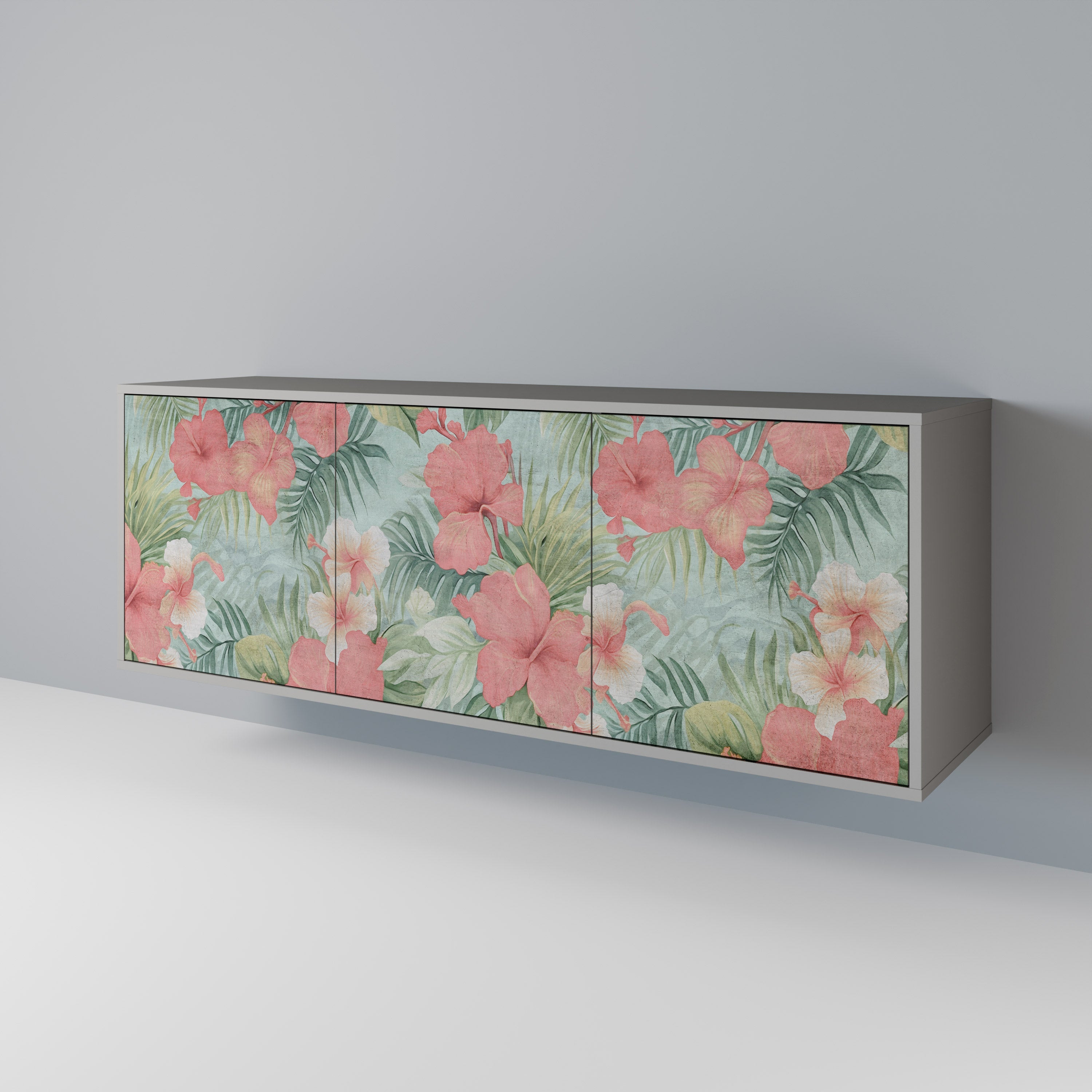 HAWAIIAN SPIRIT 3-türiges Sideboard in grauer Ausführung