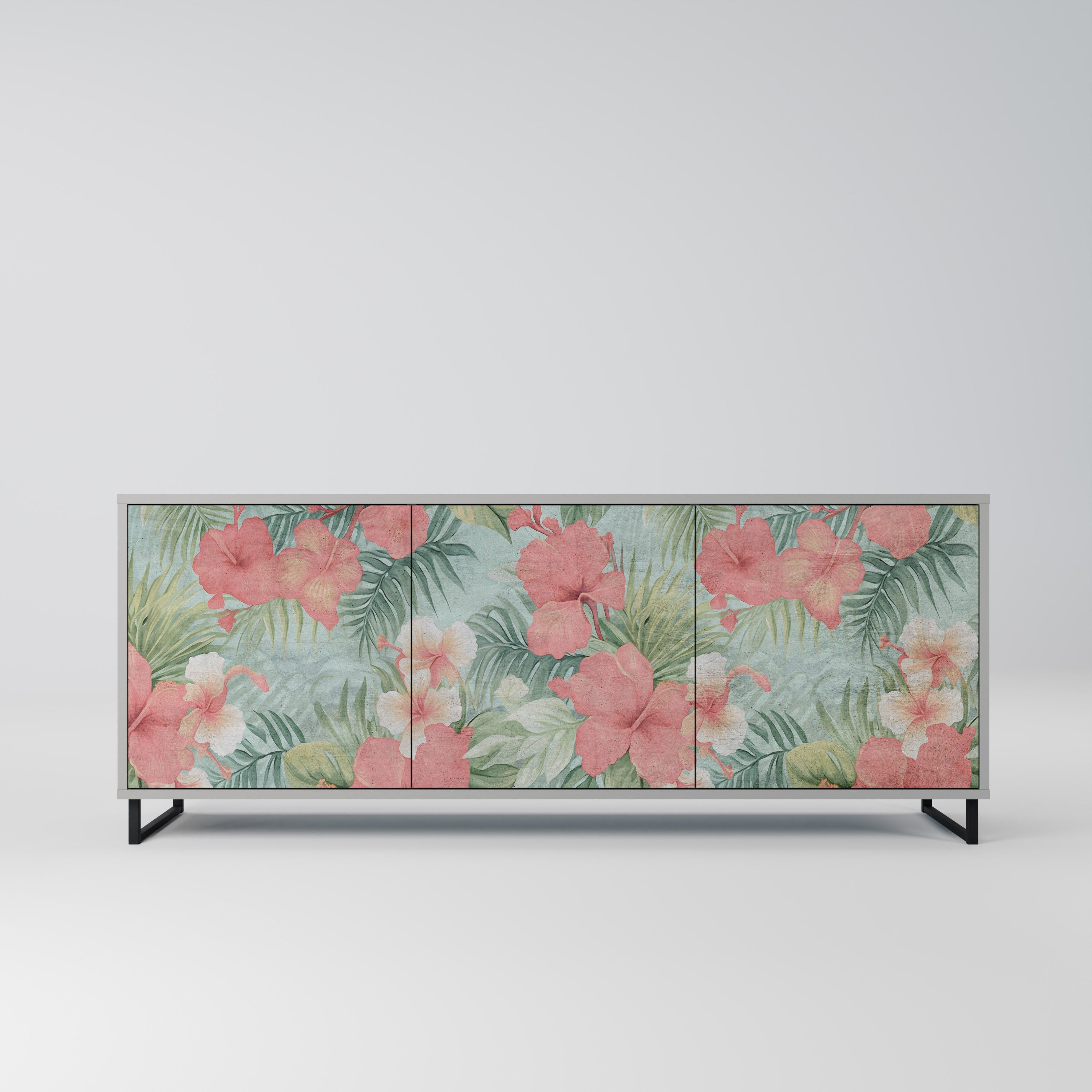 HAWAIIAN SPIRIT 3-türiges Sideboard in grauer Ausführung