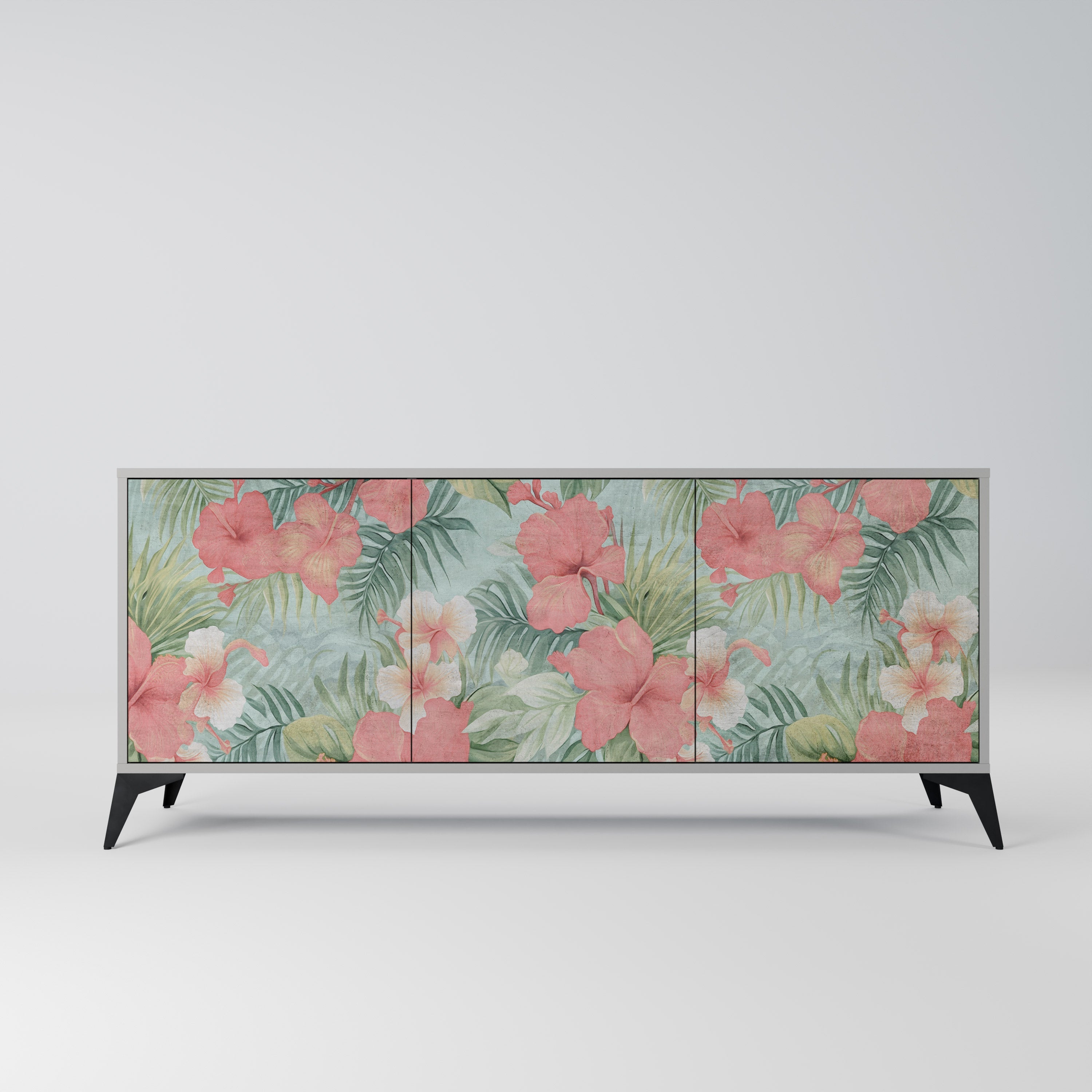 HAWAIIAN SPIRIT 3-türiges Sideboard in grauer Ausführung