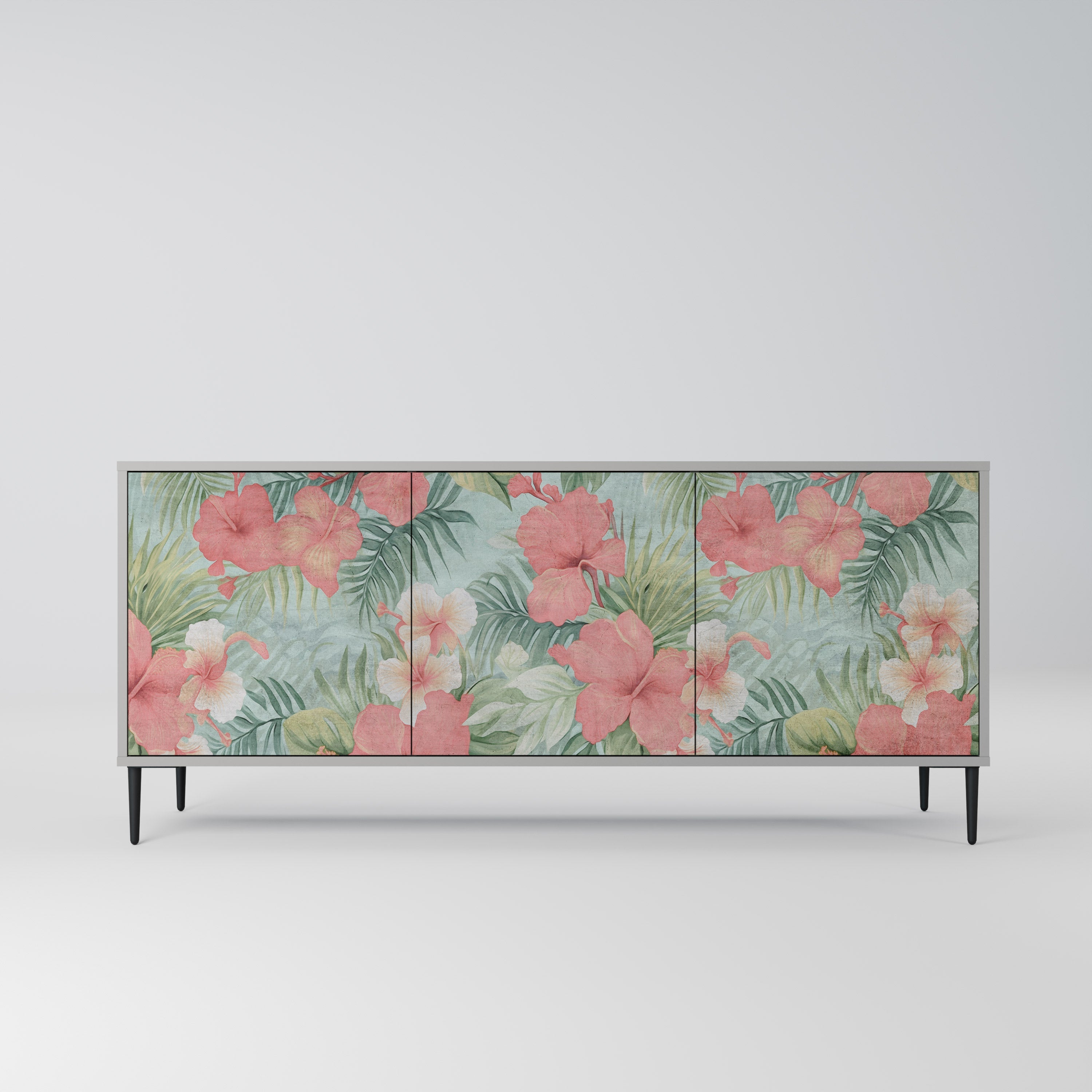 HAWAIIAN SPIRIT 3-türiges Sideboard in grauer Ausführung