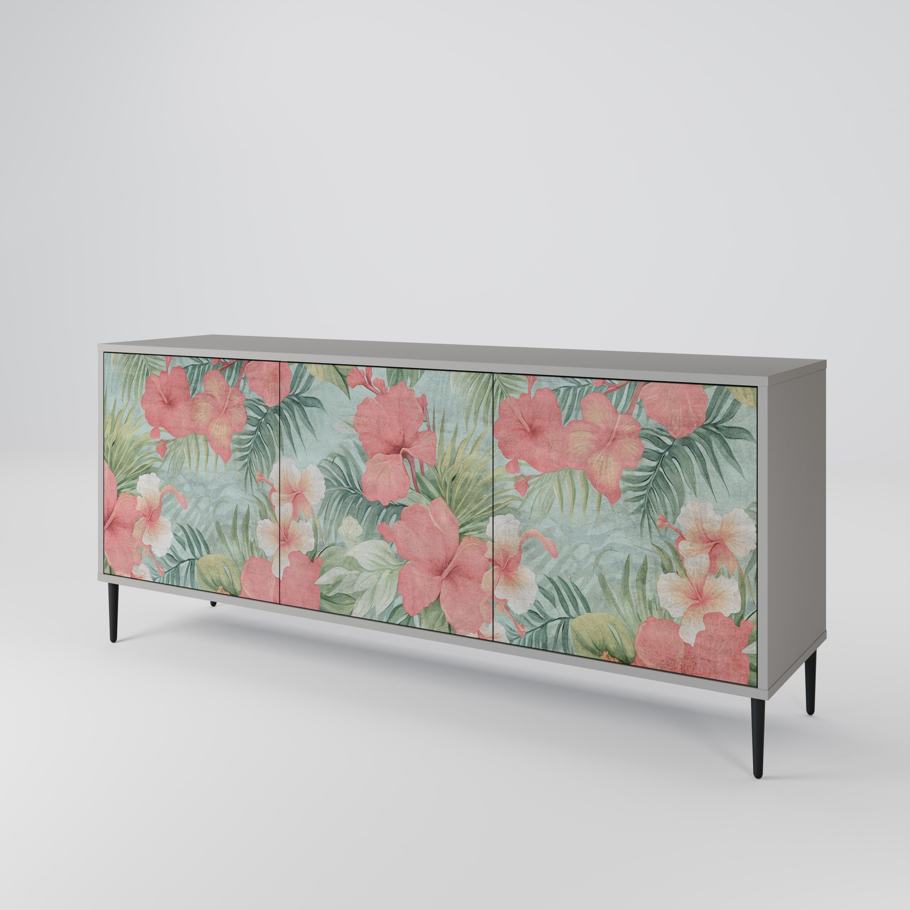 HAWAIIAN SPIRIT 3-türiges Sideboard in grauer Ausführung
