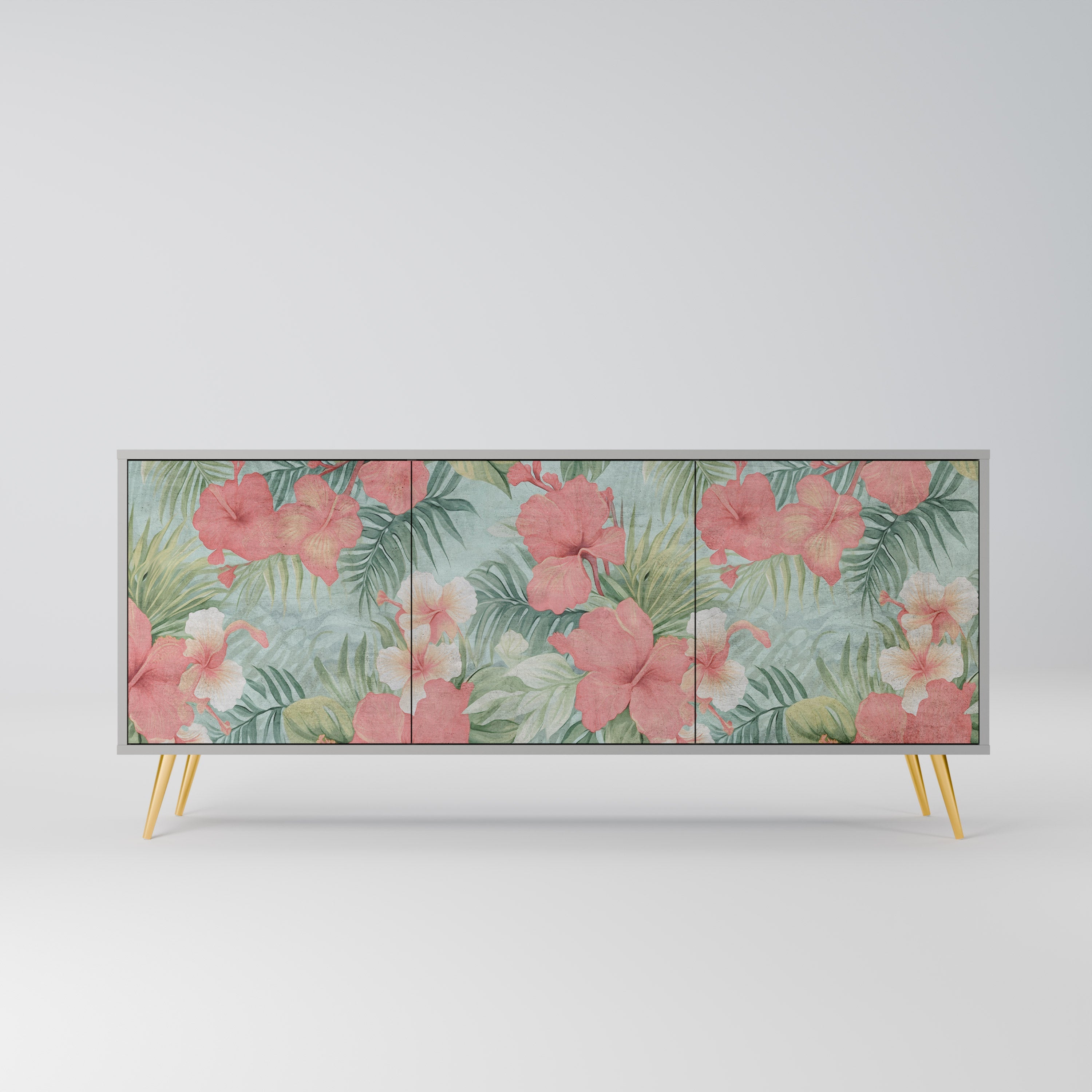 HAWAIIAN SPIRIT 3-türiges Sideboard in grauer Ausführung