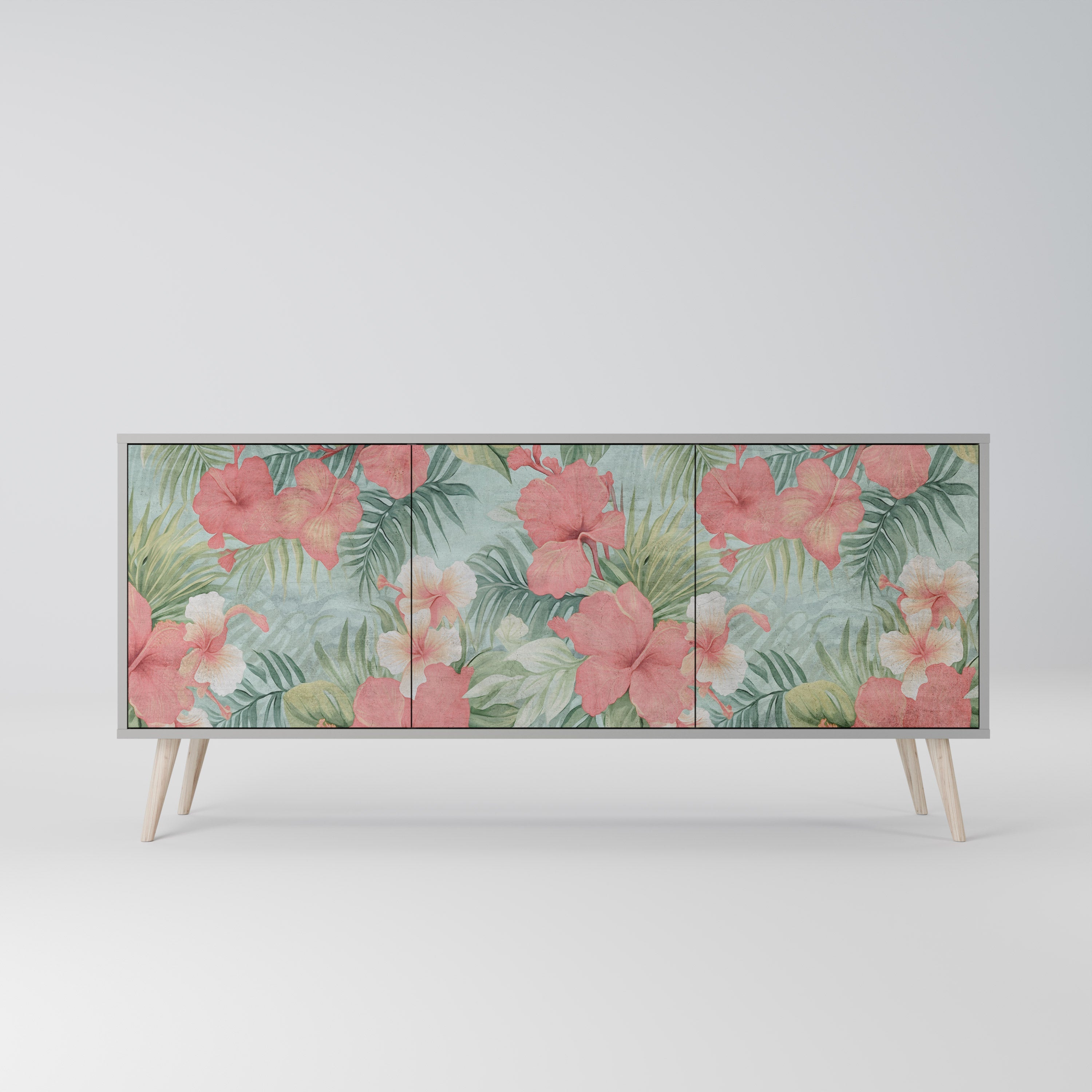 HAWAIIAN SPIRIT 3-türiges Sideboard in grauer Ausführung