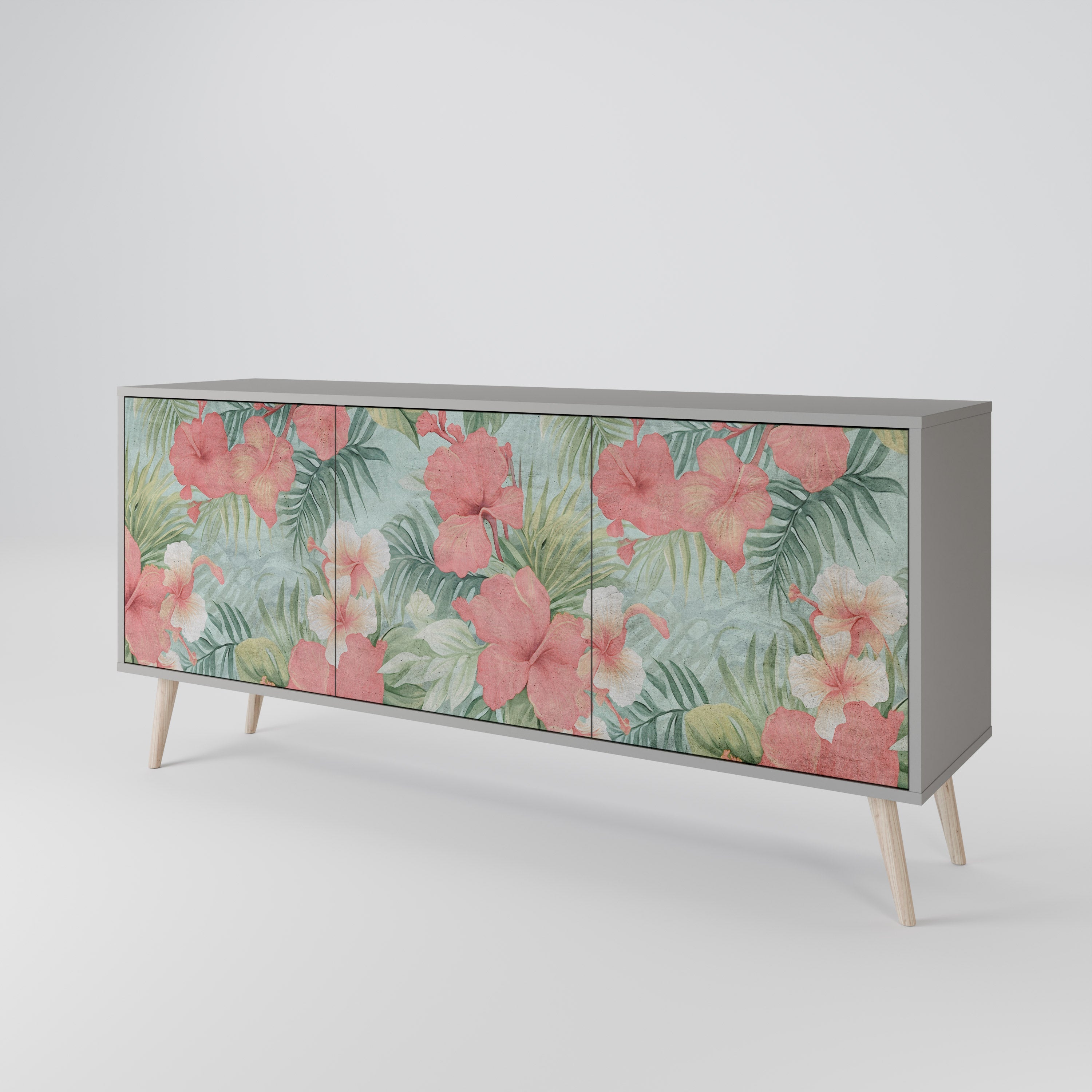 HAWAIIAN SPIRIT 3-türiges Sideboard in grauer Ausführung