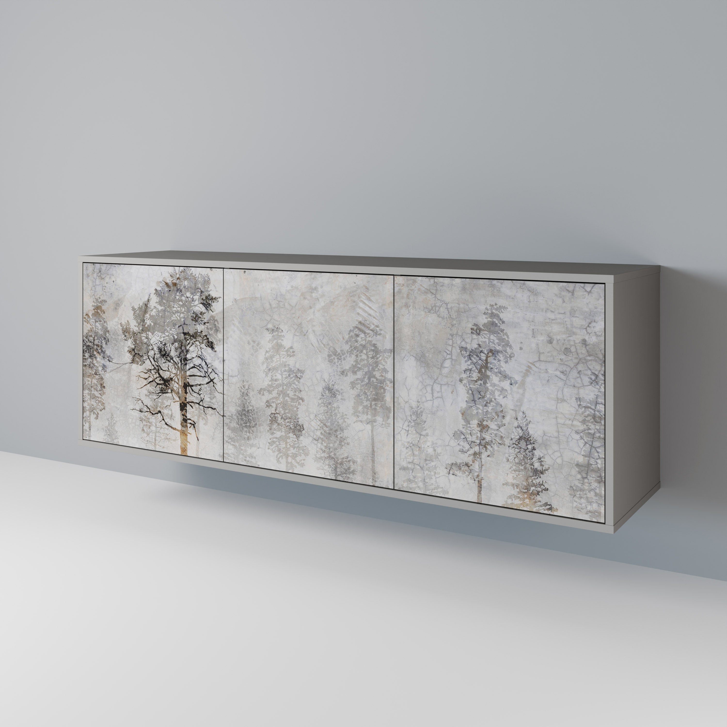 FADE IN THE TREES Sideboard mit 3 Türen in grauer Ausführung
