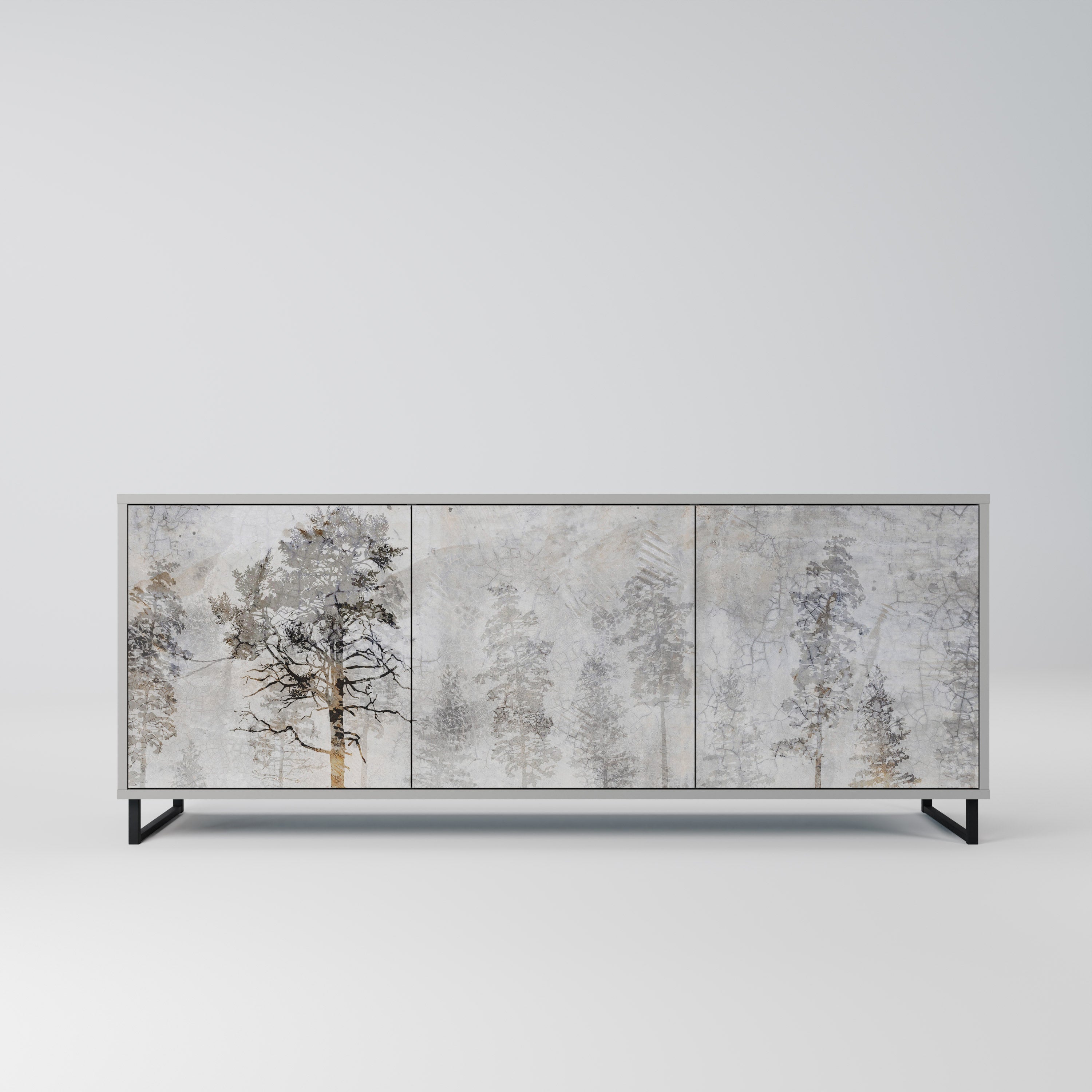FADE IN THE TREES Sideboard mit 3 Türen in grauer Ausführung