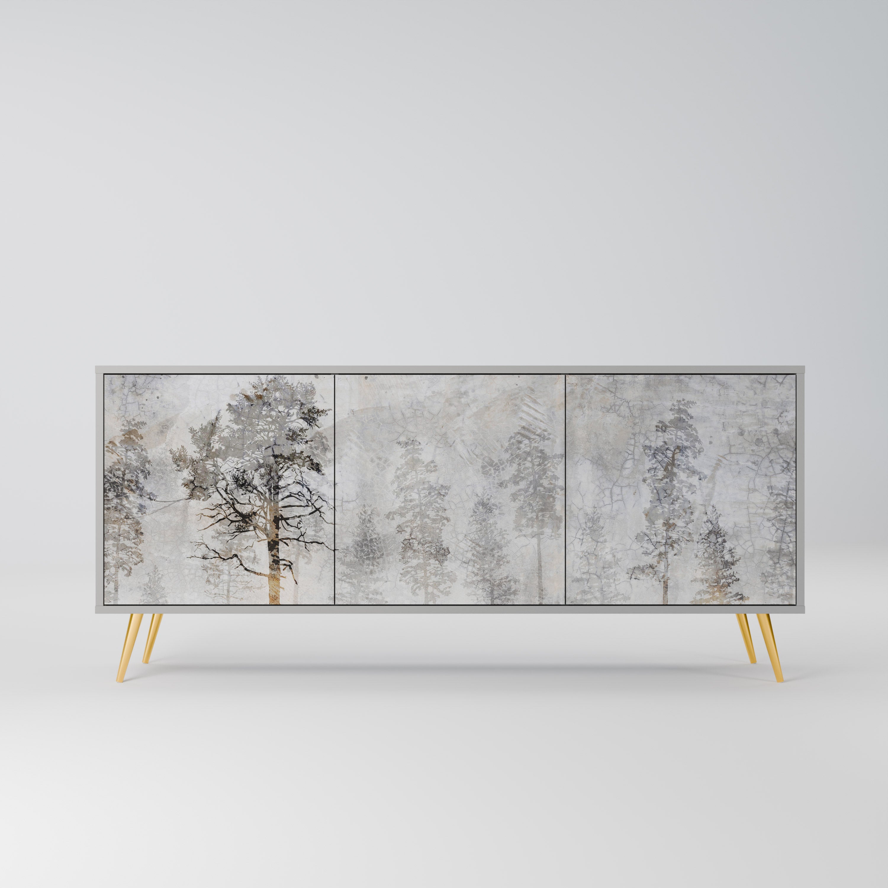 FADE IN THE TREES Sideboard mit 3 Türen in grauer Ausführung