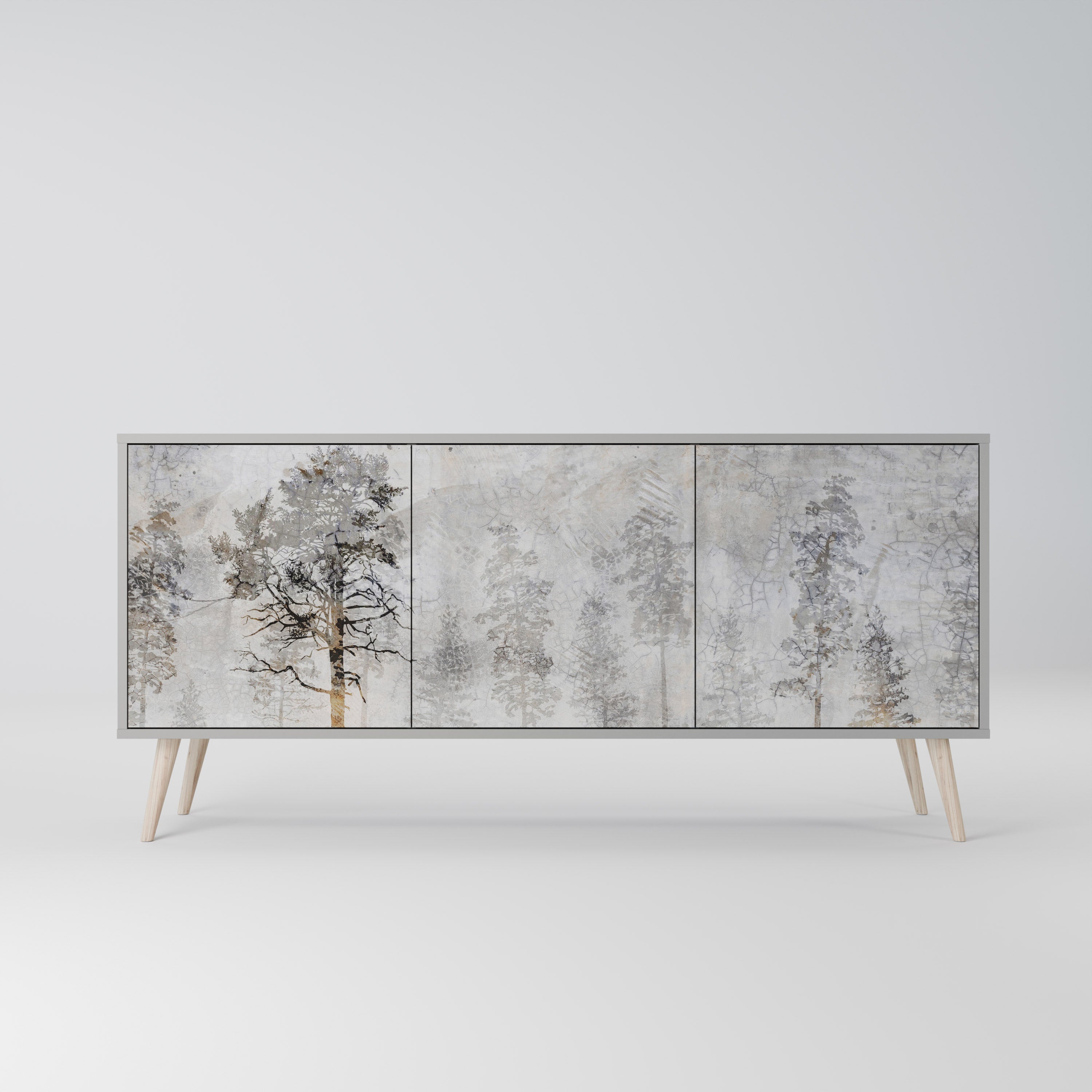 FADE IN THE TREES Sideboard mit 3 Türen in grauer Ausführung