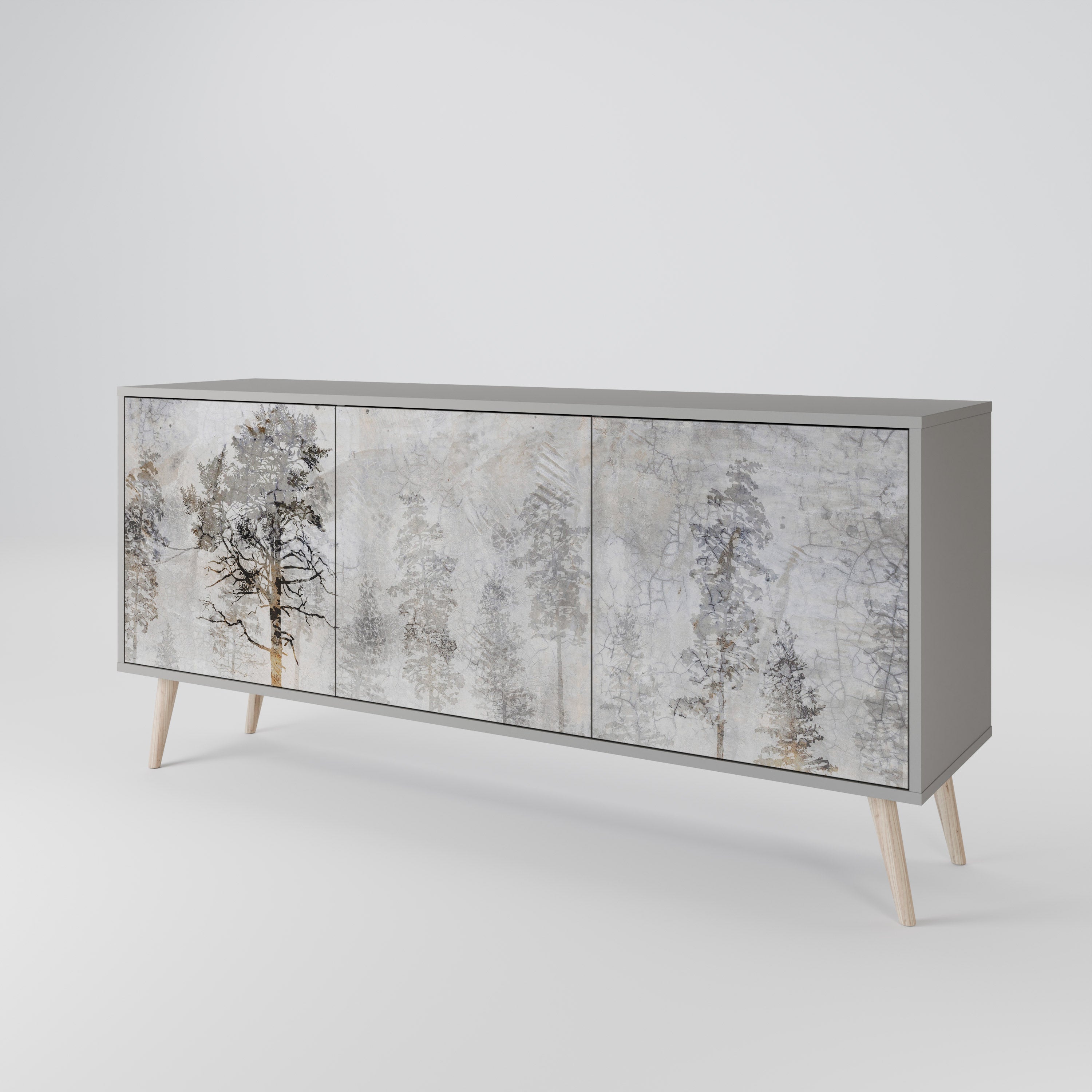 FADE IN THE TREES Sideboard mit 3 Türen in grauer Ausführung
