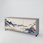 JAPANESE LANDSCAPE Sideboard mit 3 Türen in Grau