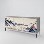 JAPANESE LANDSCAPE Sideboard mit 3 Türen in Grau
