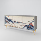 JAPANESE LANDSCAPE Sideboard mit 3 Türen in Grau