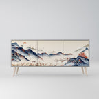 JAPANESE LANDSCAPE Sideboard mit 3 Türen in Grau