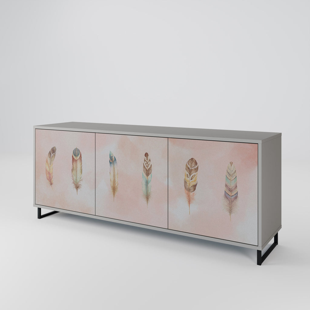 THE DELIQUESCE 3-türiges Sideboard in grauem Finish