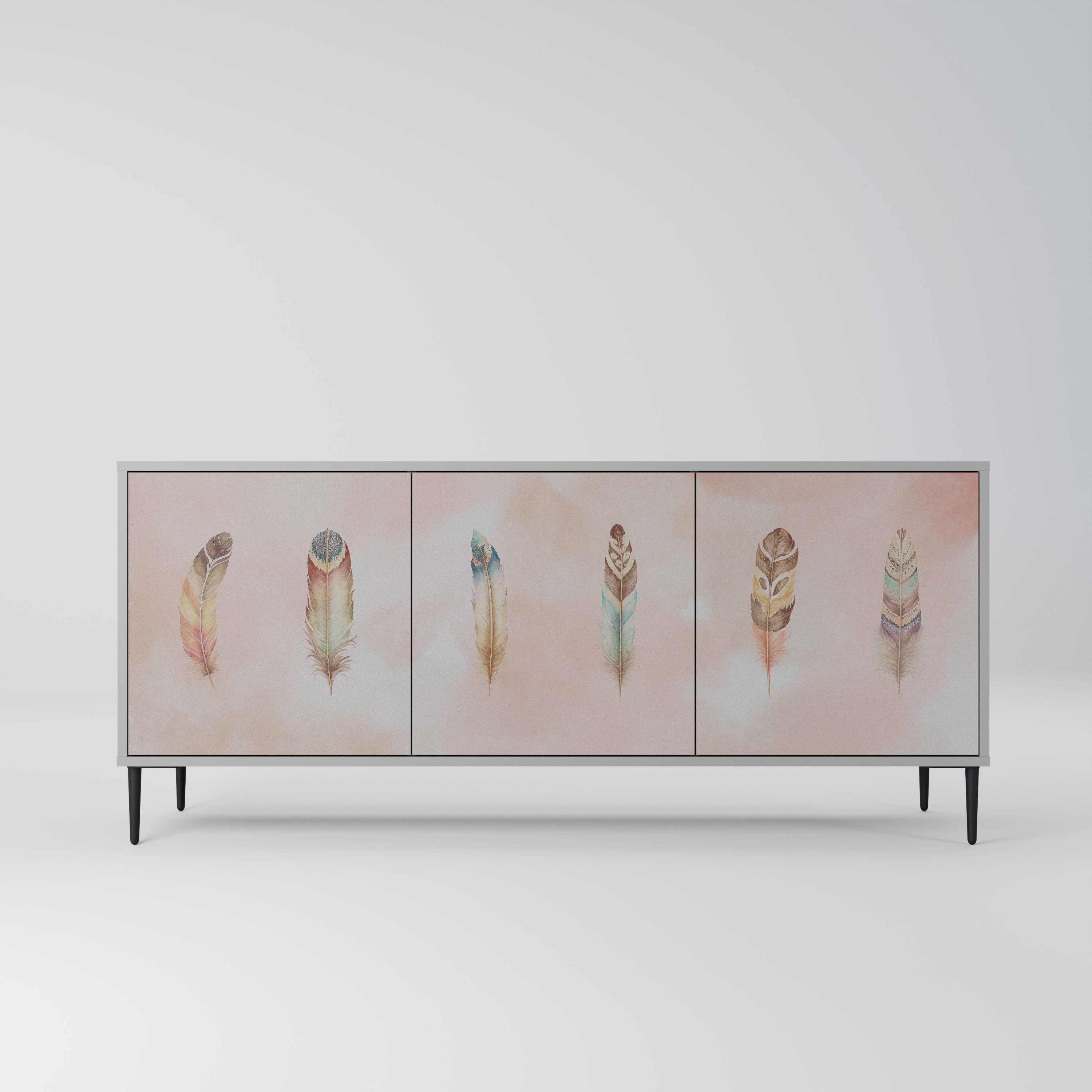 THE DELIQUESCE 3-türiges Sideboard in grauem Finish
