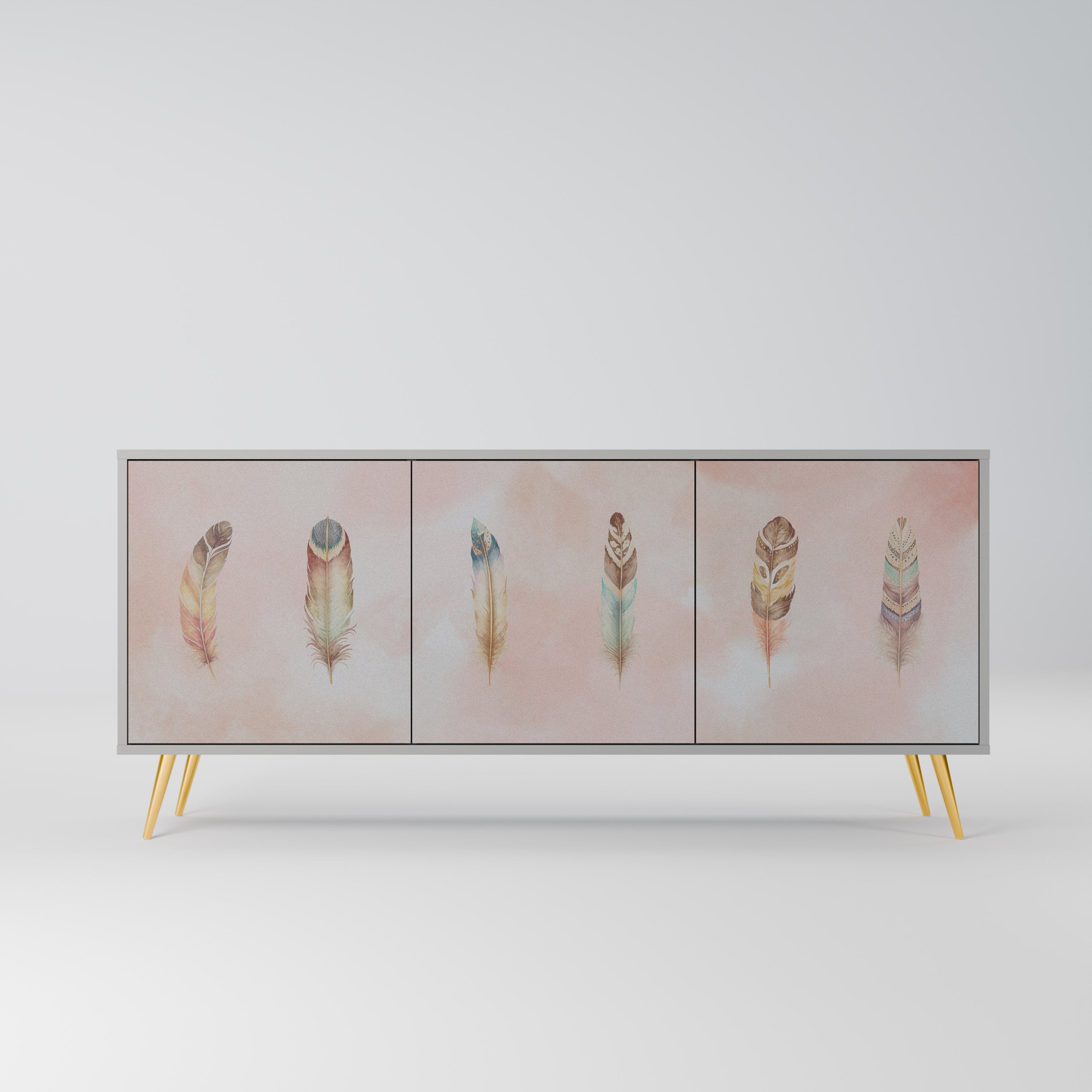 THE DELIQUESCE 3-türiges Sideboard in grauem Finish