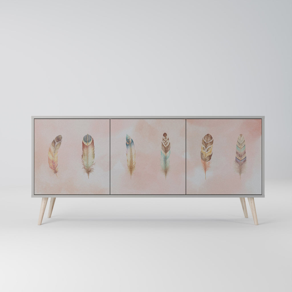 THE DELIQUESCE 3-türiges Sideboard in grauem Finish