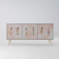 THE DELIQUESCE Sideboard mit 3 Türen in Grau