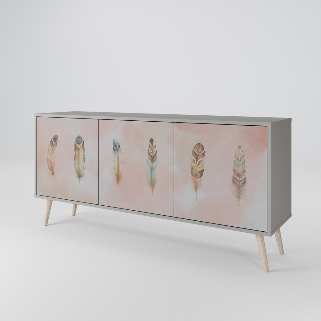 THE DELIQUESCE 3-türiges Sideboard in grauem Finish
