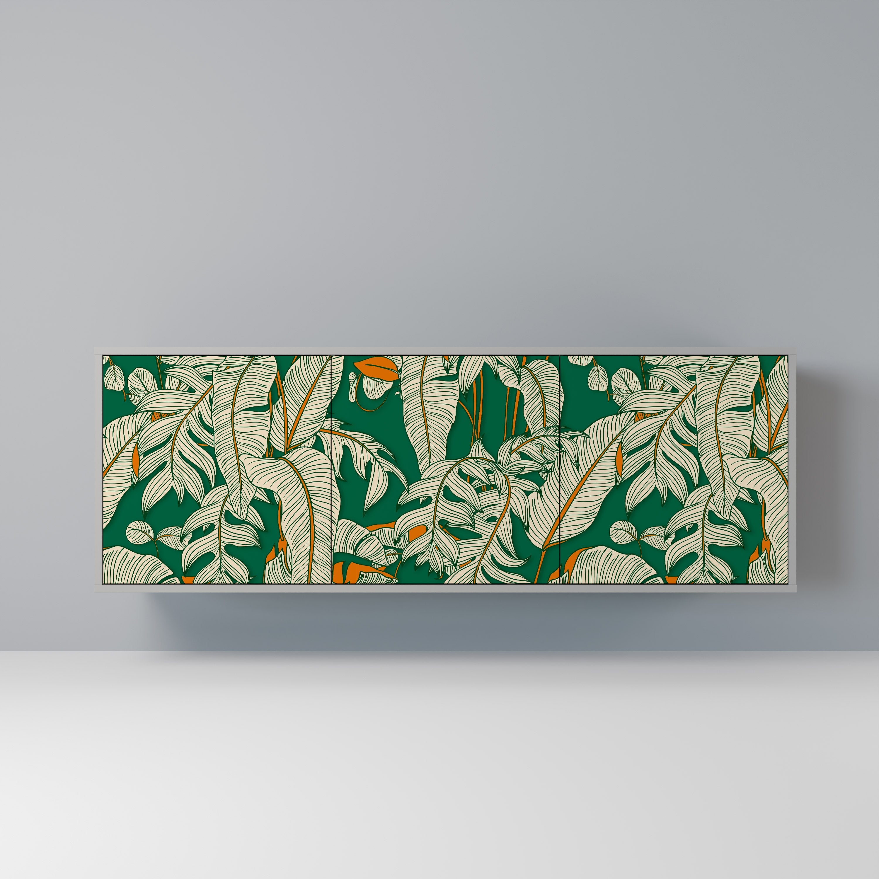 VERDANT PLEASURES Sideboard mit 3 Türen in grauer Ausführung