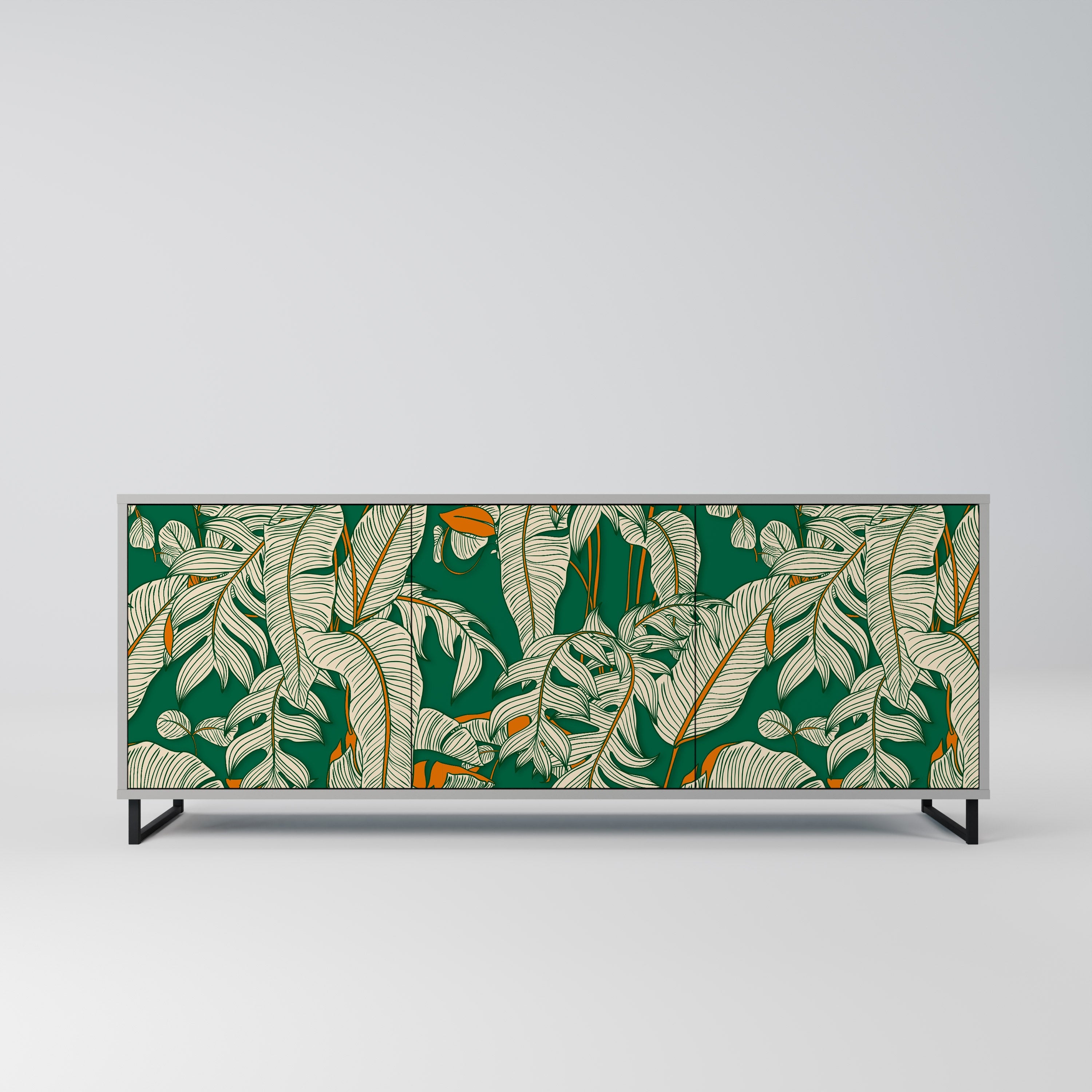 VERDANT PLEASURES Sideboard mit 3 Türen in grauer Ausführung