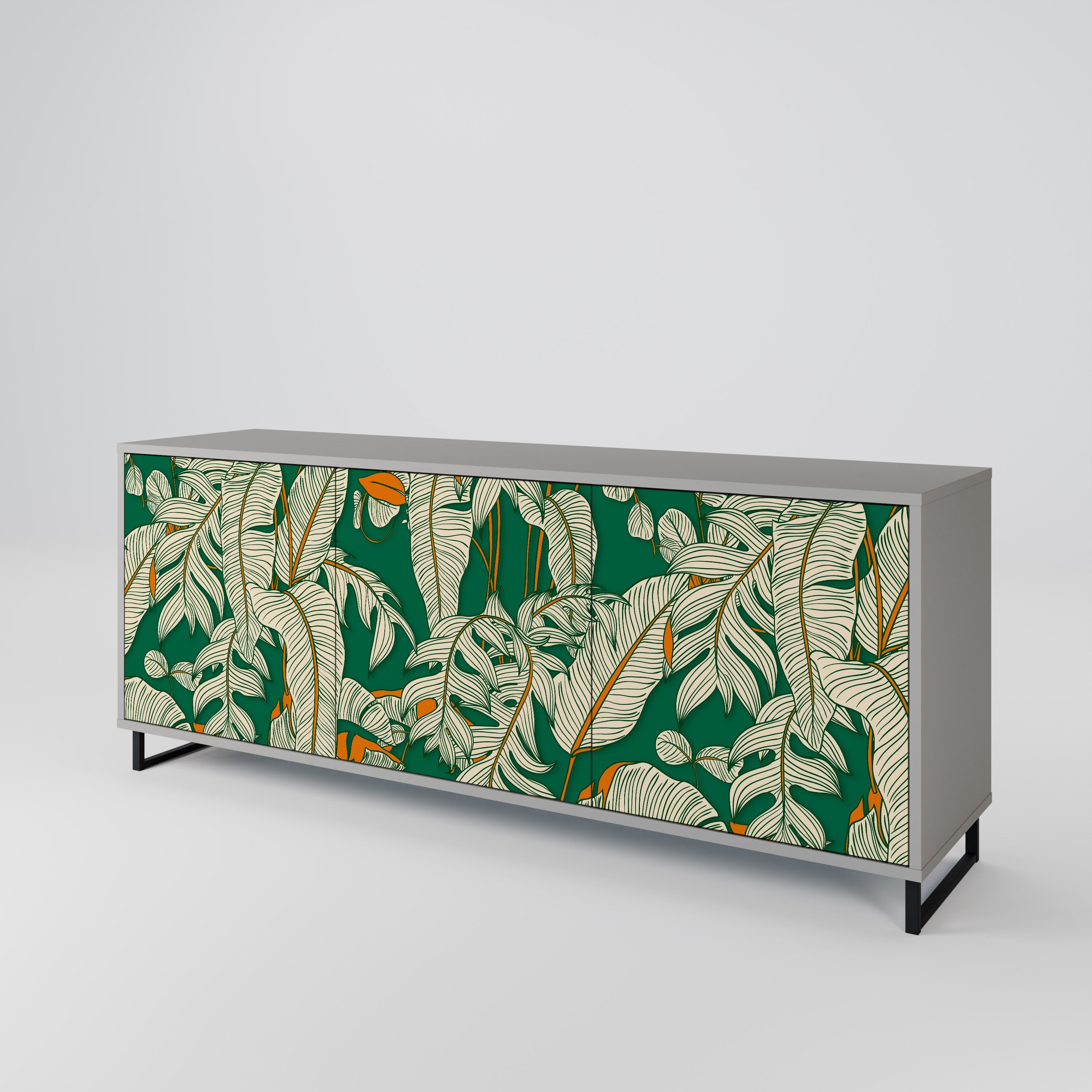 VERDANT PLEASURES Sideboard mit 3 Türen in grauer Ausführung