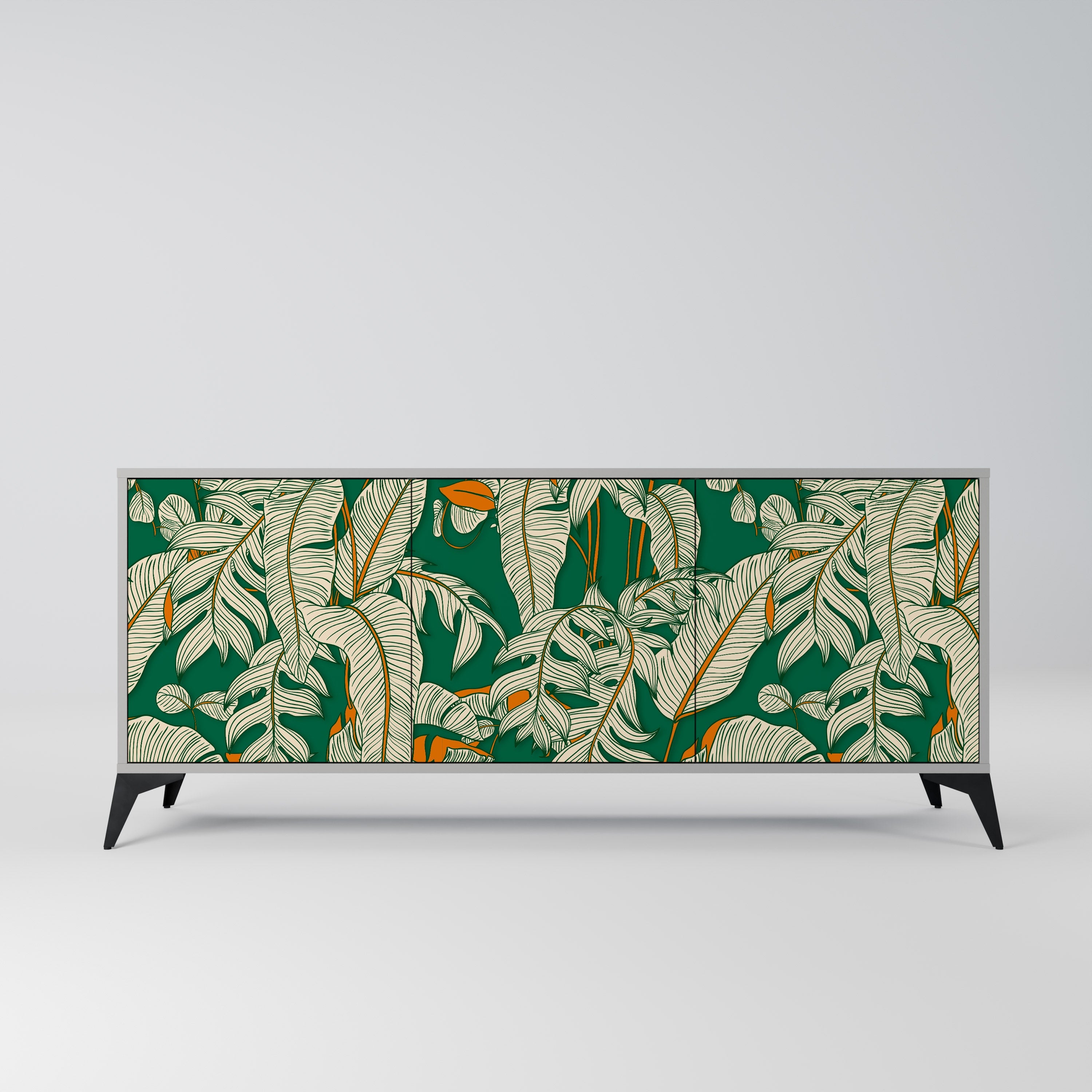 VERDANT PLEASURES Sideboard mit 3 Türen in grauer Ausführung