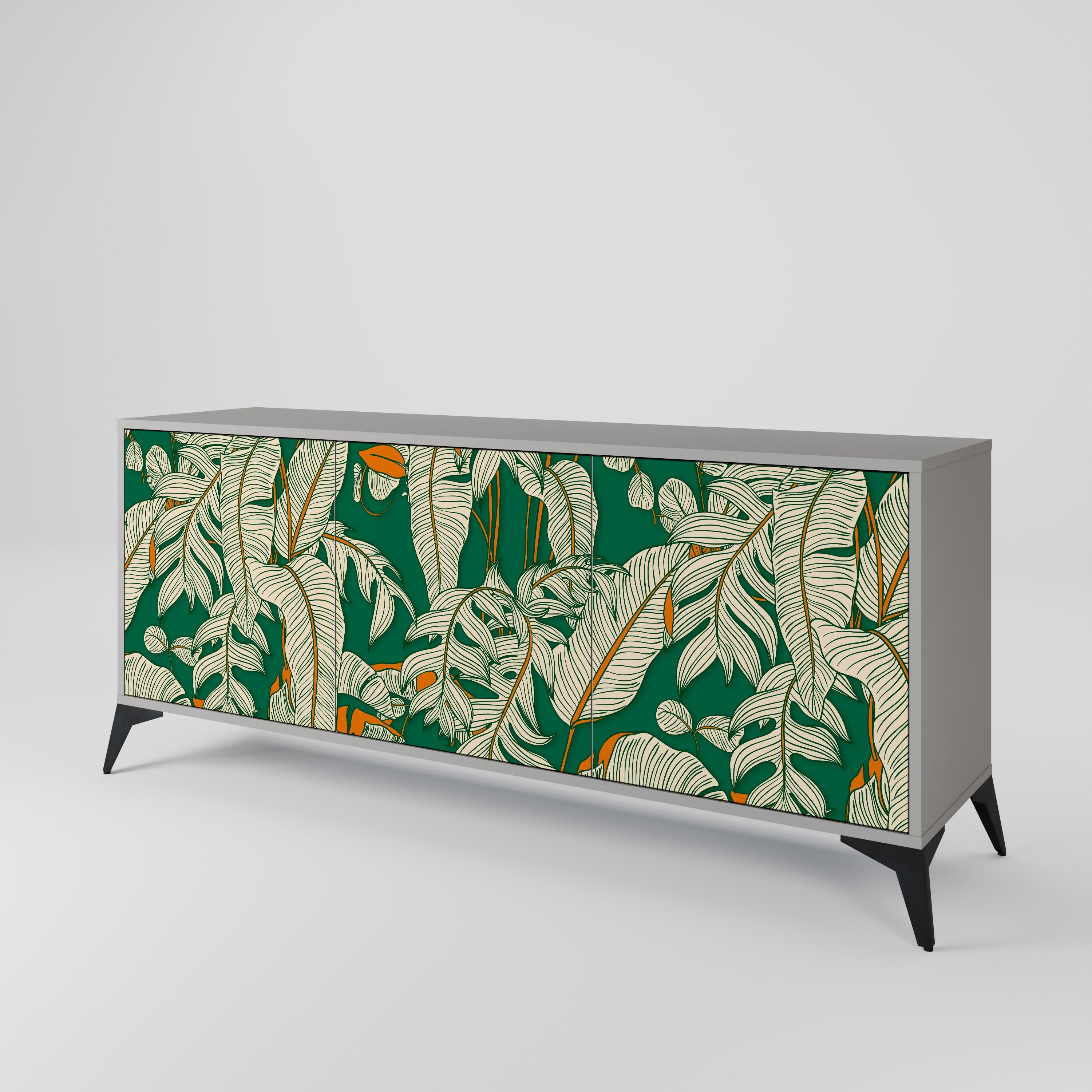 VERDANT PLEASURES Sideboard mit 3 Türen in grauer Ausführung